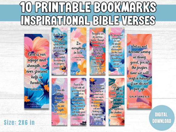 Download Inspirational Bible Verses Bookmark Set - Inspirational bible verses Collection
