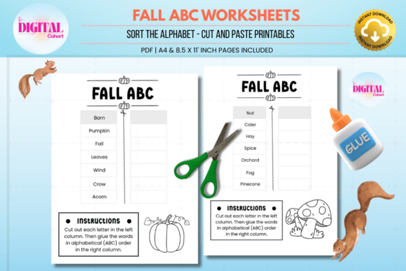 Download Fall ABC Worksheet | ABC Alphabet PDF - Pdf Collection