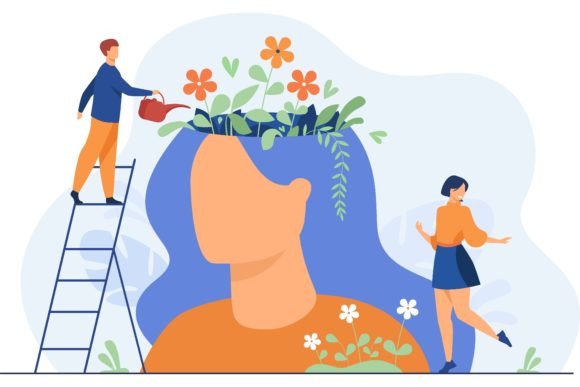 Download Tiny People and Beautiful Flower Garden - Premium Resources