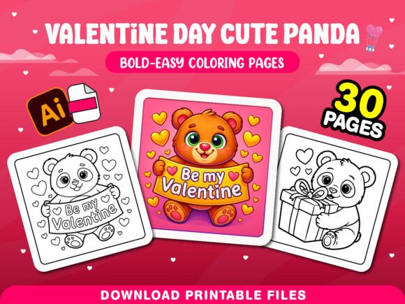 Download Valentine Day Cute Panda Coloring Pages - Cute panda coloring pages Collection
