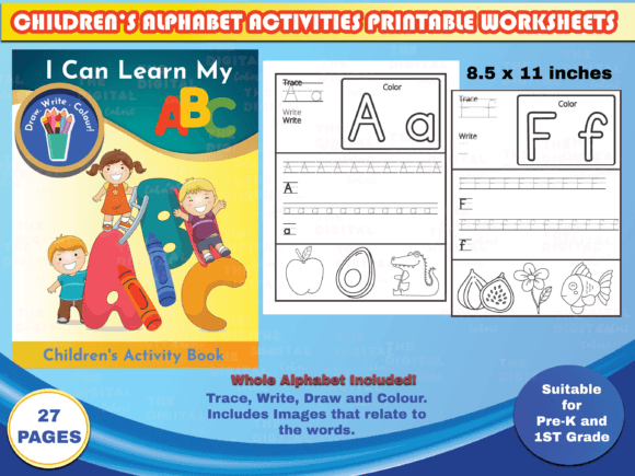 Download Draw Colour and Trace the Alphabet PDF - Pdf Collection