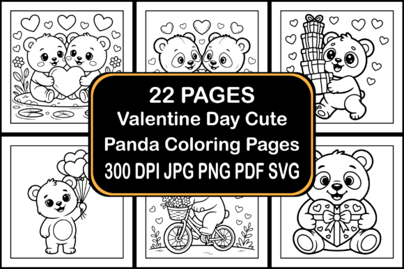 Download Valentine Day Cute Panda Coloring Pages - Cute panda coloring pages Collection
