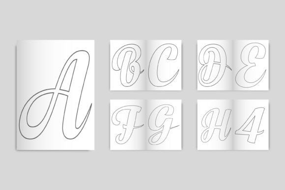 Download Calligraphy ABC Coloring Page - Premium Resources