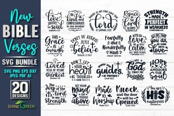 Download Inspirational Bible Verses SVG Bundle - Inspirational bible verses Collection